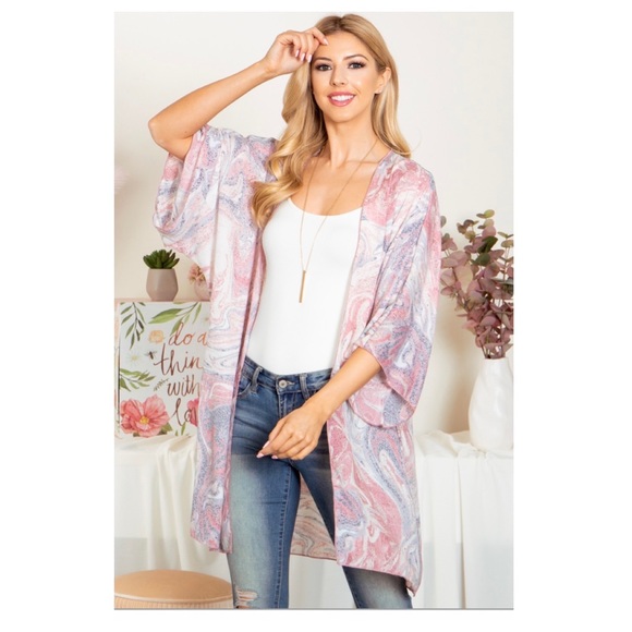 125 ❤️cute marbled kimono - Picture 5 of 7